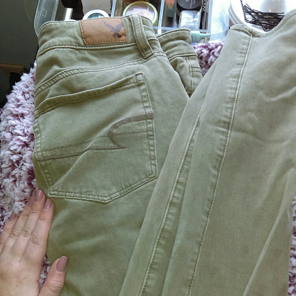Olive skinny jegging